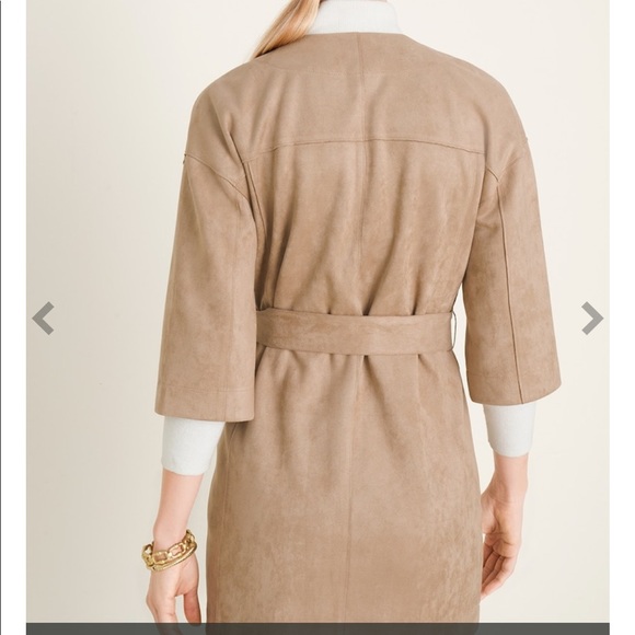 CHICO’S faux suede kimono coat - Picture 3 of 9